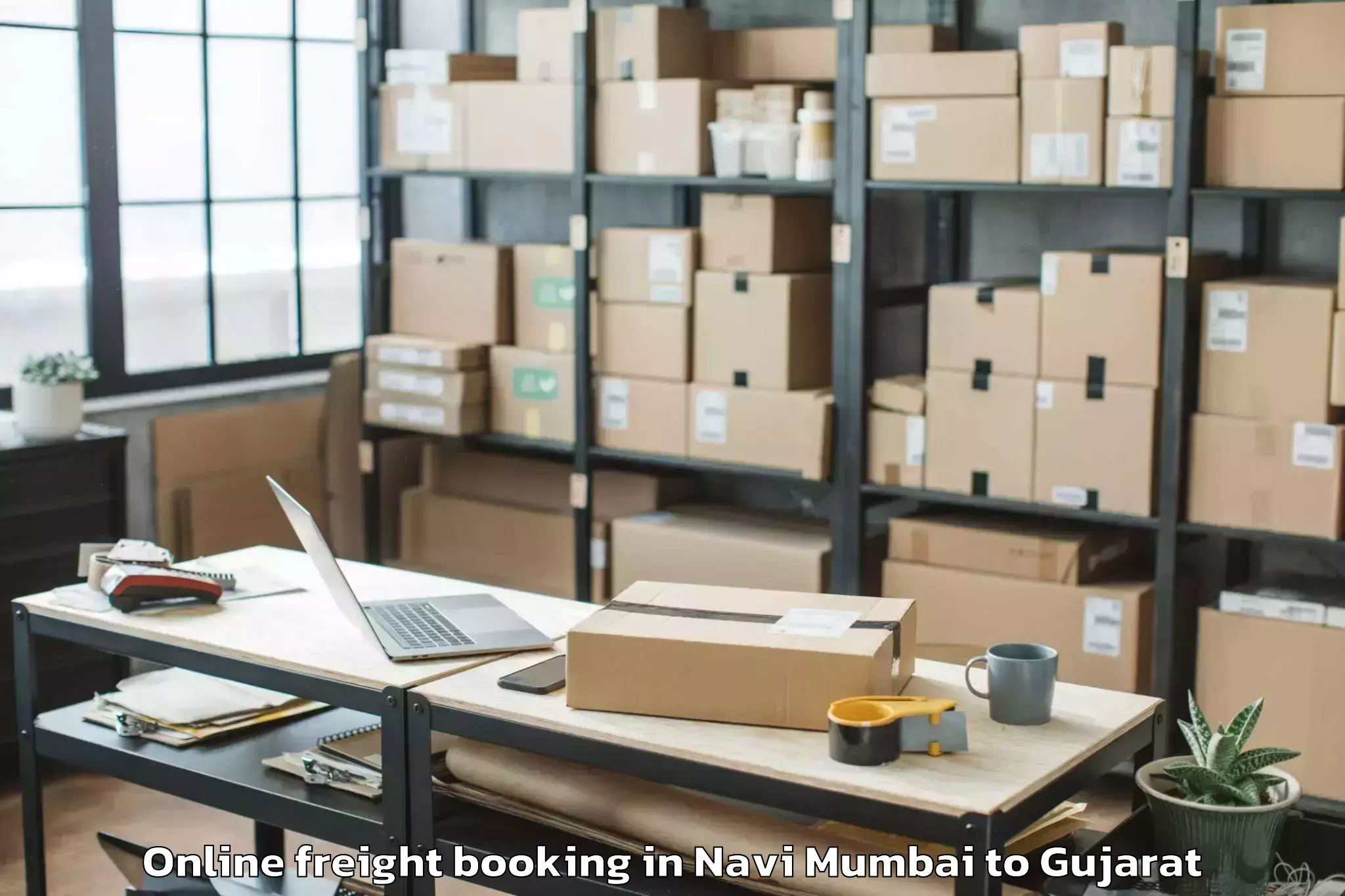 Affordable Navi Mumbai to Talod Online Freight Booking